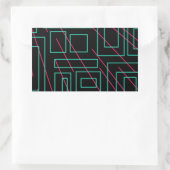 ontwerp voor zwarte achtergrond rechthoekige sticker (Tas)