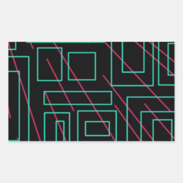 ontwerp voor zwarte achtergrond rechthoekige sticker