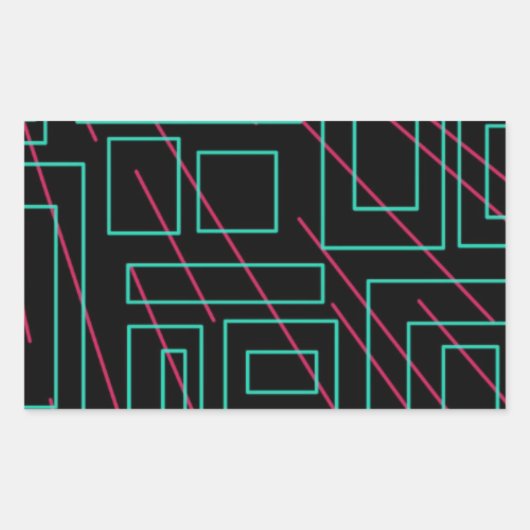 ontwerp voor zwarte achtergrond rechthoekige sticker (Voorkant)