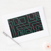 ontwerp voor zwarte achtergrond rechthoekige sticker (Envelop)