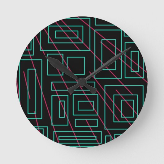 ontwerp voor zwarte achtergrond ronde klok (Voorkant)