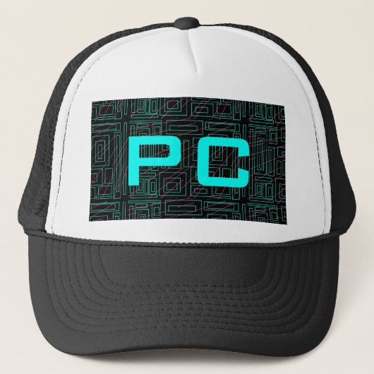 ontwerp voor zwarte achtergrond trucker pet (Voorkant)