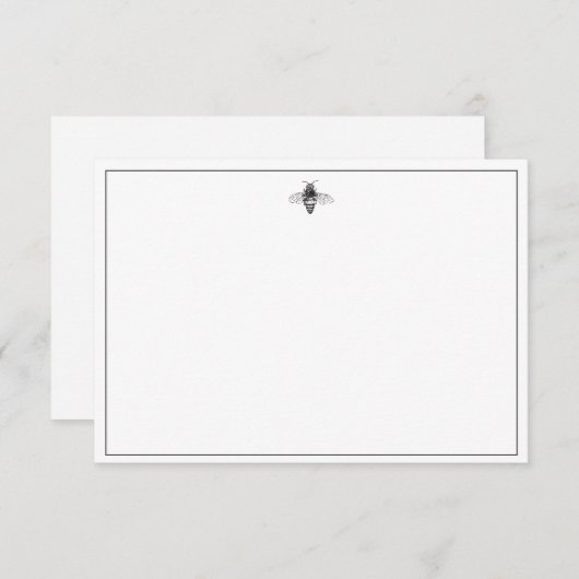 Ontwerp voor zwarte en witte bijen kaart (Voorkant / Achterkant)