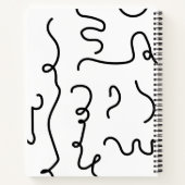 Ontwerp voor zwarte en witte, draaibare laptop notitieboek (Achterkant)