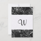 Ontwerp voor zwarte en witte moderne cirkels kaart (Achterkant)