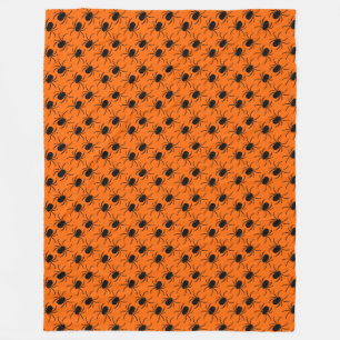 ontwerp voor zwarte spinhalloween fleece deken