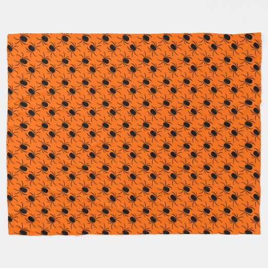 ontwerp voor zwarte spinhalloween fleece deken (Voorkant (Horizontaal))