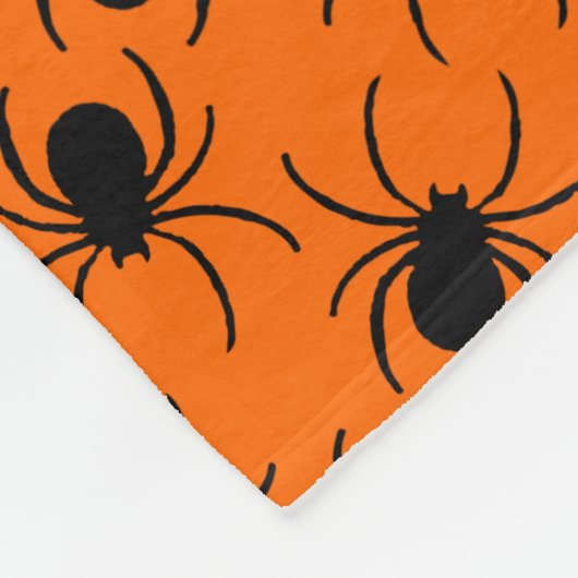 ontwerp voor zwarte spinhalloween fleece deken (Hoek)