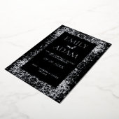 Ontwerp voor zwarte, zilveren folie-uitnodigingen folie uitnodiging (Gedraaid)