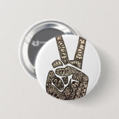 Ontwerp 'Vrede uit' Ronde Button 5,7 Cm (Voorkant /achterkant)