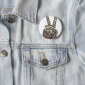 Ontwerp 'Vrede uit' Ronde Button 5,7 Cm (In situ)