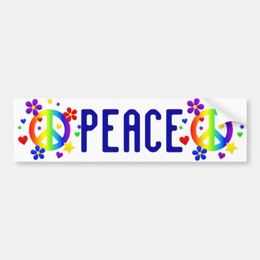 ontwerp vredesteken bumpersticker (Voorkant)