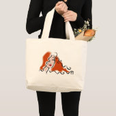 Ontwerp vrouwengezicht grote tote bag (Voorkant (product))