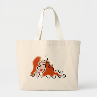 Ontwerp vrouwengezicht grote tote bag