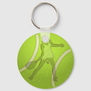 ONTWERP VROUWENTENNIS-SPELER SLEUTELHANGER