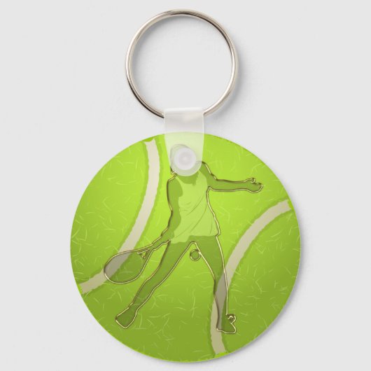 ONTWERP VROUWENTENNIS-SPELER SLEUTELHANGER (Voorkant)