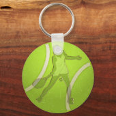 ONTWERP VROUWENTENNIS-SPELER SLEUTELHANGER (Voorkant)