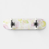 Ontwerp waterverf bloem achtergrond, textuur persoonlijk skateboard (Horizontaal)