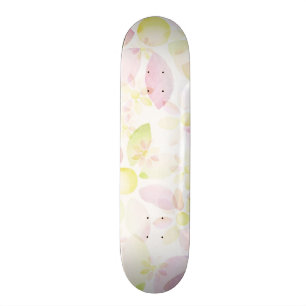Ontwerp waterverf bloem achtergrond, textuur persoonlijk skateboard