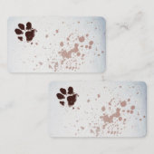 ontwerp waterverf hondenpootdruk sepia visitekaartje (Voorkant / Achterkant)