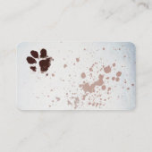 ontwerp waterverf hondenpootdruk sepia visitekaartje (Achterkant)