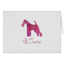 Ontwerp Waterverf Wire Fox Terrier Silhouette