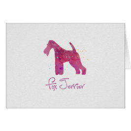 Ontwerp Waterverf Wire Fox Terrier Silhouette