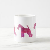 Ontwerp Waterverf Wire Fox Terrier Silhouette Koffiemok (Center)