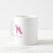 Ontwerp Waterverf Wire Fox Terrier Silhouette Koffiemok (Voorkant links)