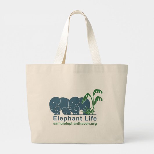 Ontwerp website Elephant Life Signature Grote Tote Bag (Achterkant)