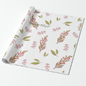 Ontwerp Wilde Bloem Inpakpapier (Uitgerold)