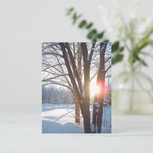 ontwerp WINTER SUNRISE Briefkaart (Staand voorkant)
