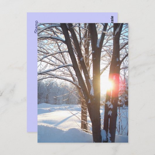  ontwerp WINTER SUNRISE Briefkaart (Voorkant / Achterkant)