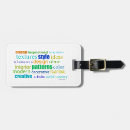 Ontwerp Woord Collage Bagagelabel