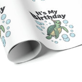 Ontwerp Zeeschildpad Verjaardagsshirt_1 Cadeaupapier (Rol Hoek)
