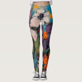 Ontwerp zomerbloemen leggings (Voorkant)