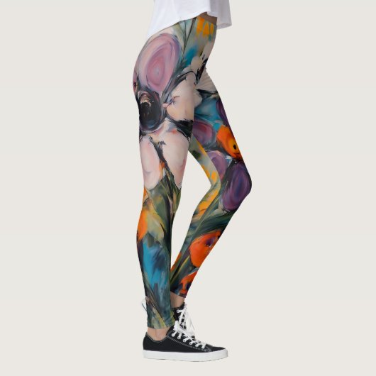 Ontwerp zomerbloemen leggings (Rechts)