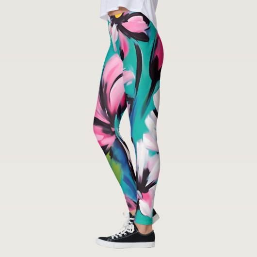 Ontwerp zomerbloemen leggings (Links)