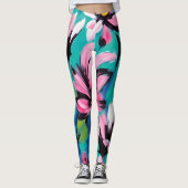 Ontwerp zomerbloemen leggings (Voorkant)