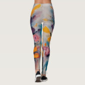 Ontwerp zomerbloemen leggings (Achterkant)