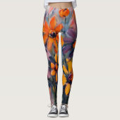 Ontwerp zomerbloemen leggings (Voorkant)