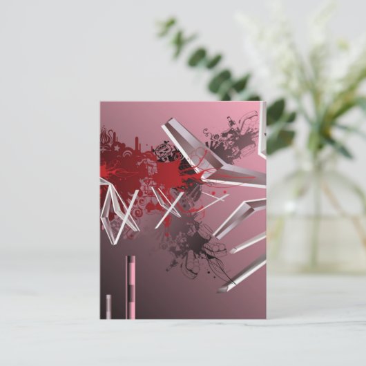 Ontwerpachtergrond Briefkaart (Staand voorkant)