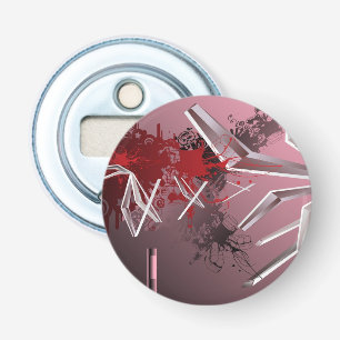 Ontwerpachtergrond Button Flesopener