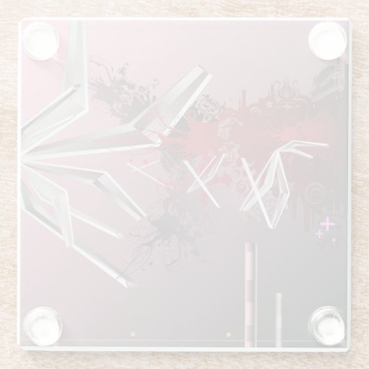 Ontwerpachtergrond Glazen Onderzetter (Achterkant)