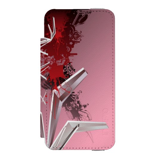 Ontwerpachtergrond Incipio iPhone Portemonnee Hoesje (Voorkant Agenda)