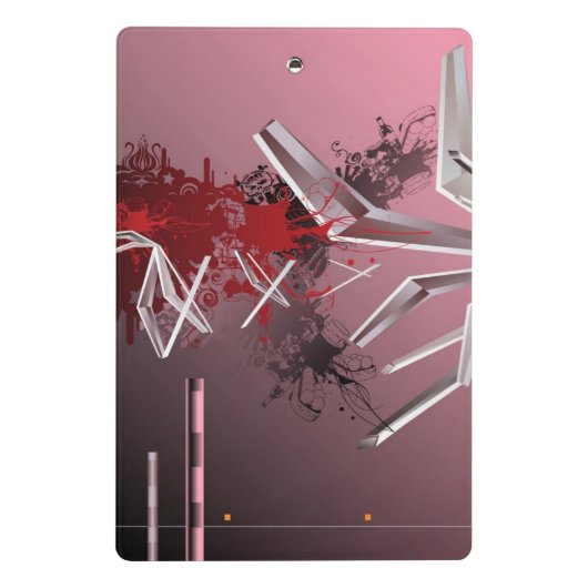 Ontwerpachtergrond Mini Klembord (Achterkant)