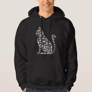 Ontwerpafbeelding van kattenpictogrammen hoodie