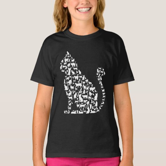Ontwerpafbeelding van kattenpictogrammen t-shirt (Voorkant)