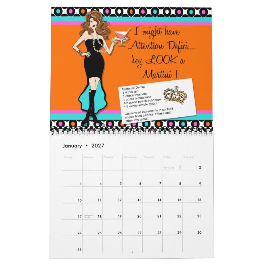 Ontwerpagenda voor werkmeisjes 2015 kalender (Jan 2027)