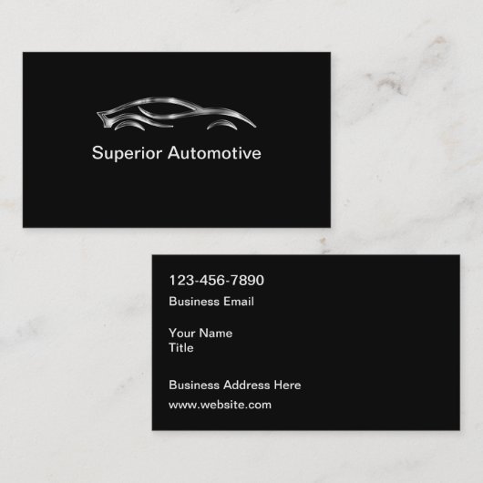 Ontwerpauto voor wolkSilver Tone-auto Visitekaartje (Voorkant / Achterkant)